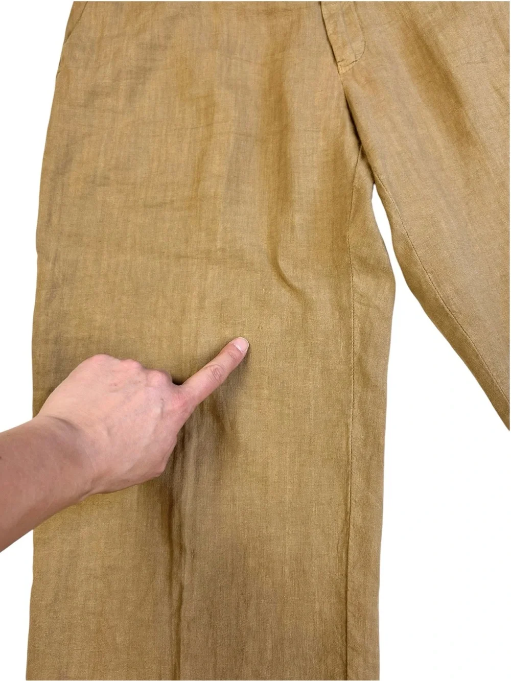 Etro Milano Tan Linen Made in Italy Pants size 48